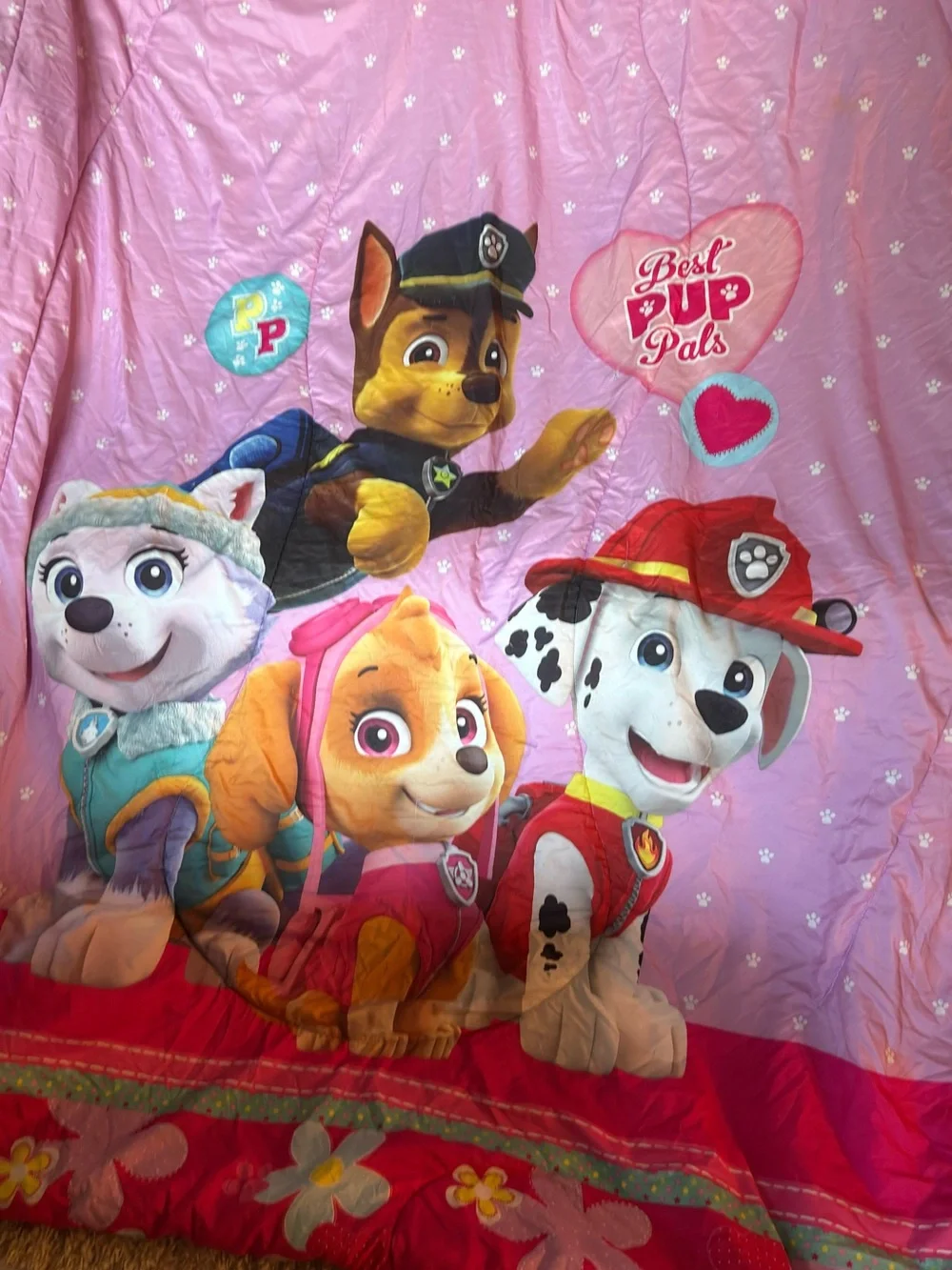 Paw Patrol Pink Kids Twin Comforter - Girl Power